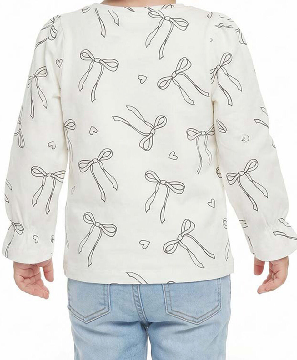Polera beb&eacute; manga larga cintas