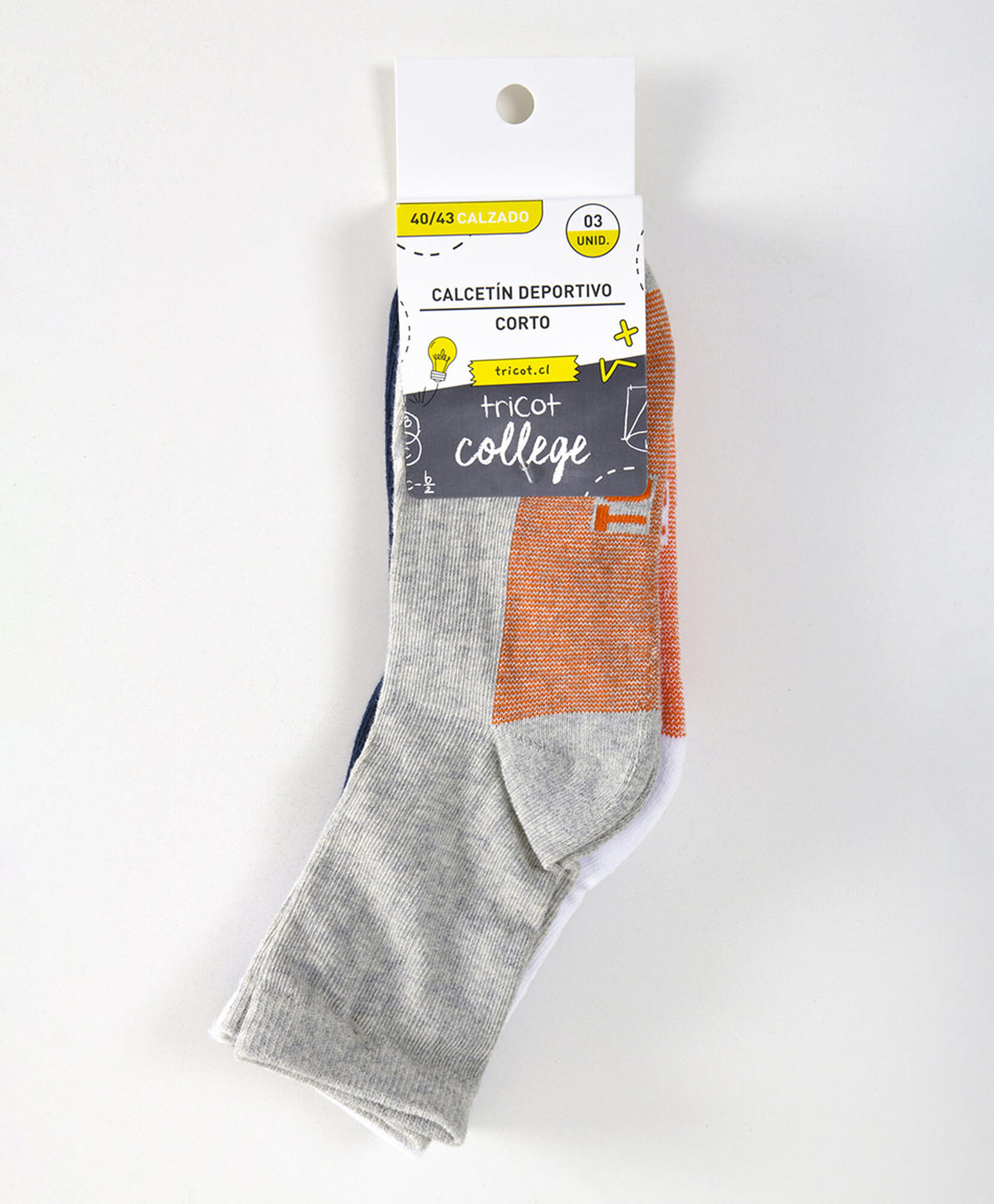 Pack 3 calcetines escolares deportivos Pack 3 calcetines escolares deportivos
