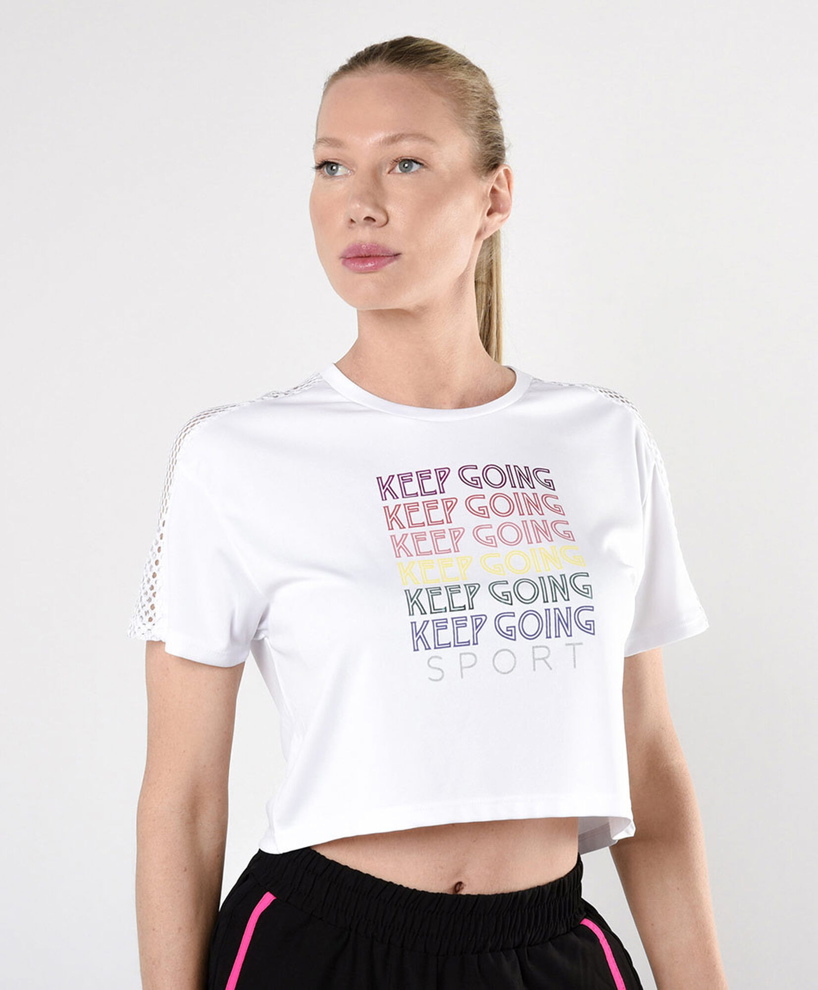 Polera deportiva mujer frase crop Polera deportiva mujer frase crop