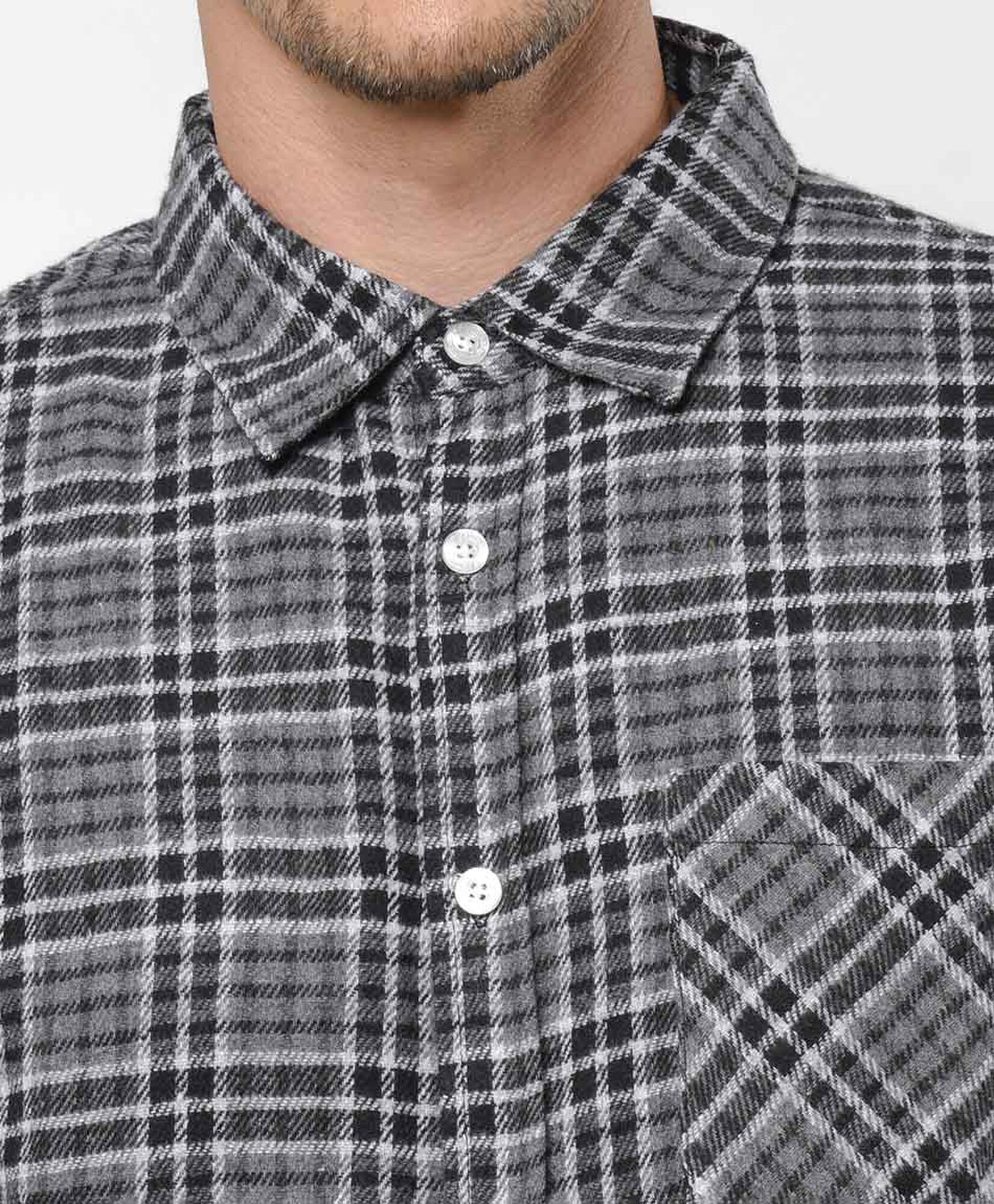 Camisa hombre franela gris Camisa hombre franela gris