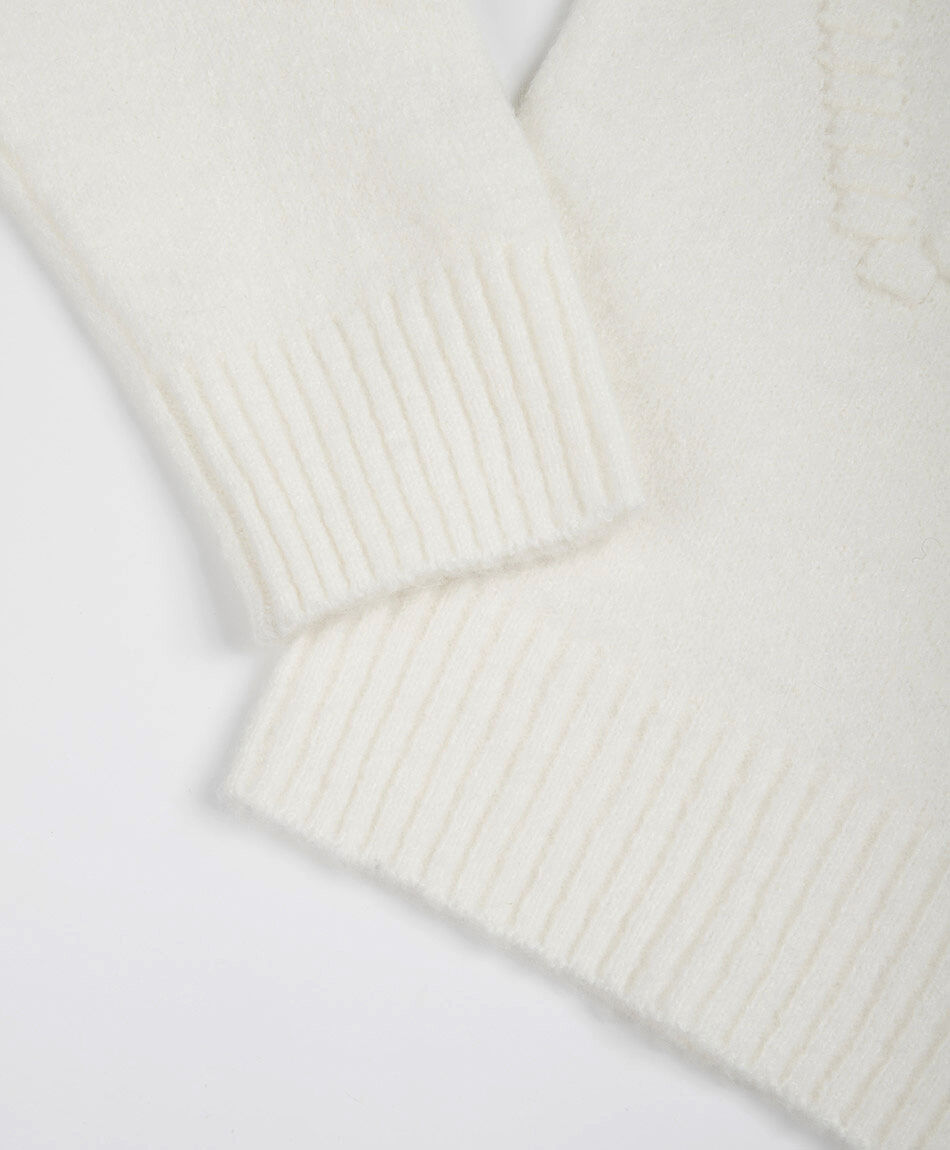 Sweater ni&ntilde;a texturizado corazones