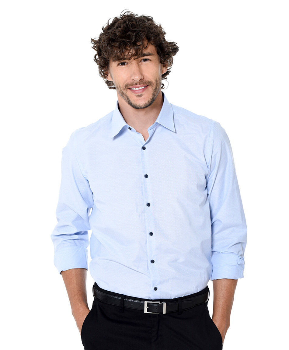 Camisa manga larga dobby