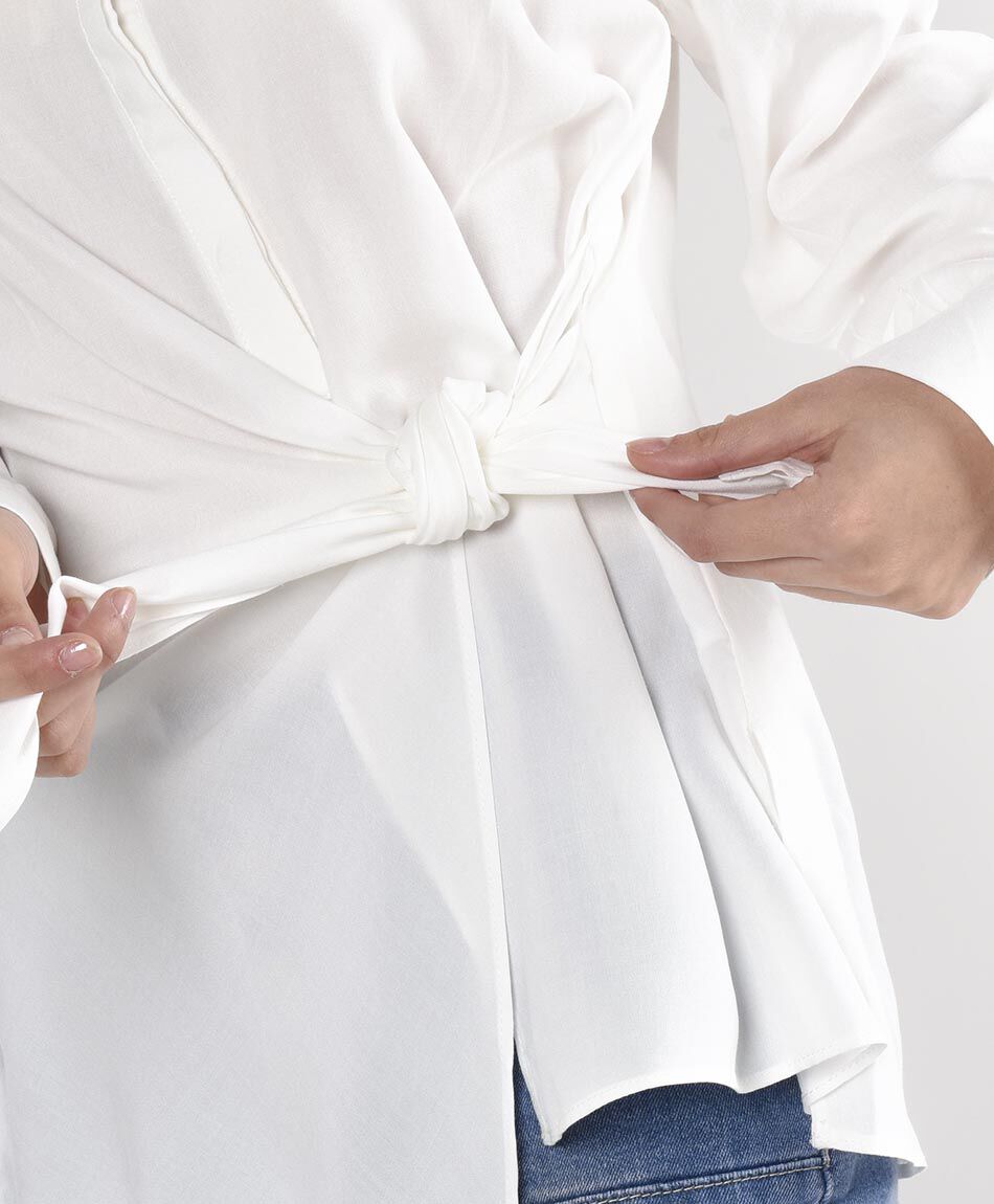 Blusa mujer cruzada nudo