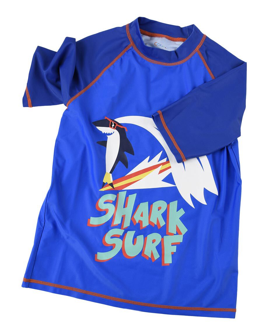 Polera de ba&ntilde;o manga corta cuello redondo
