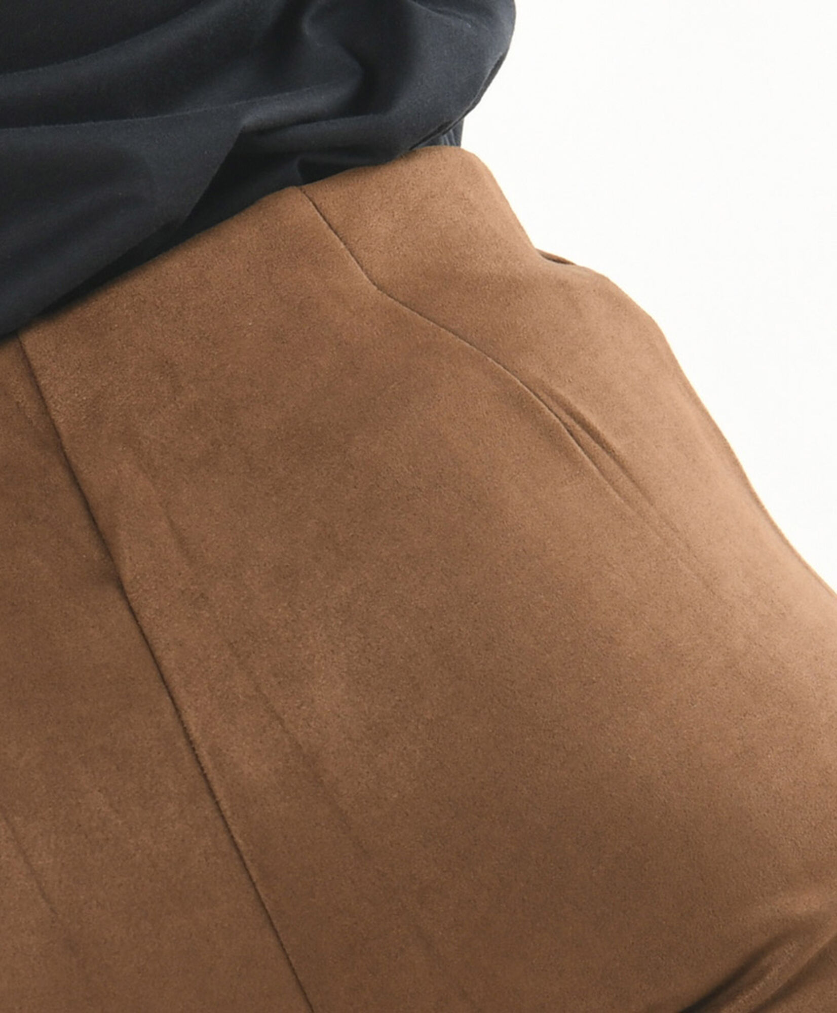 Pantalón mujer suede café wide Pantalón mujer suede café wide