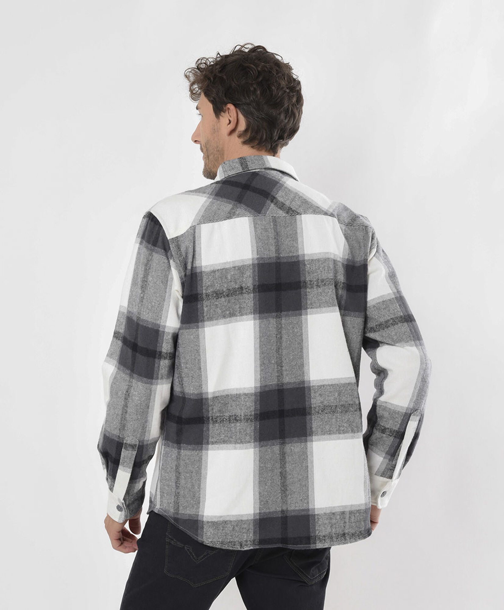 Camisa hombre leñadora blanco y negro Camisa hombre leñadora blanco y negro
