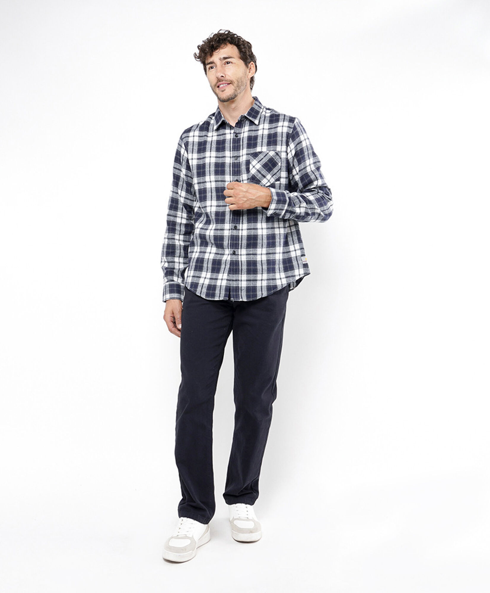 Camisa hombre escocesa azul Camisa hombre escocesa azul