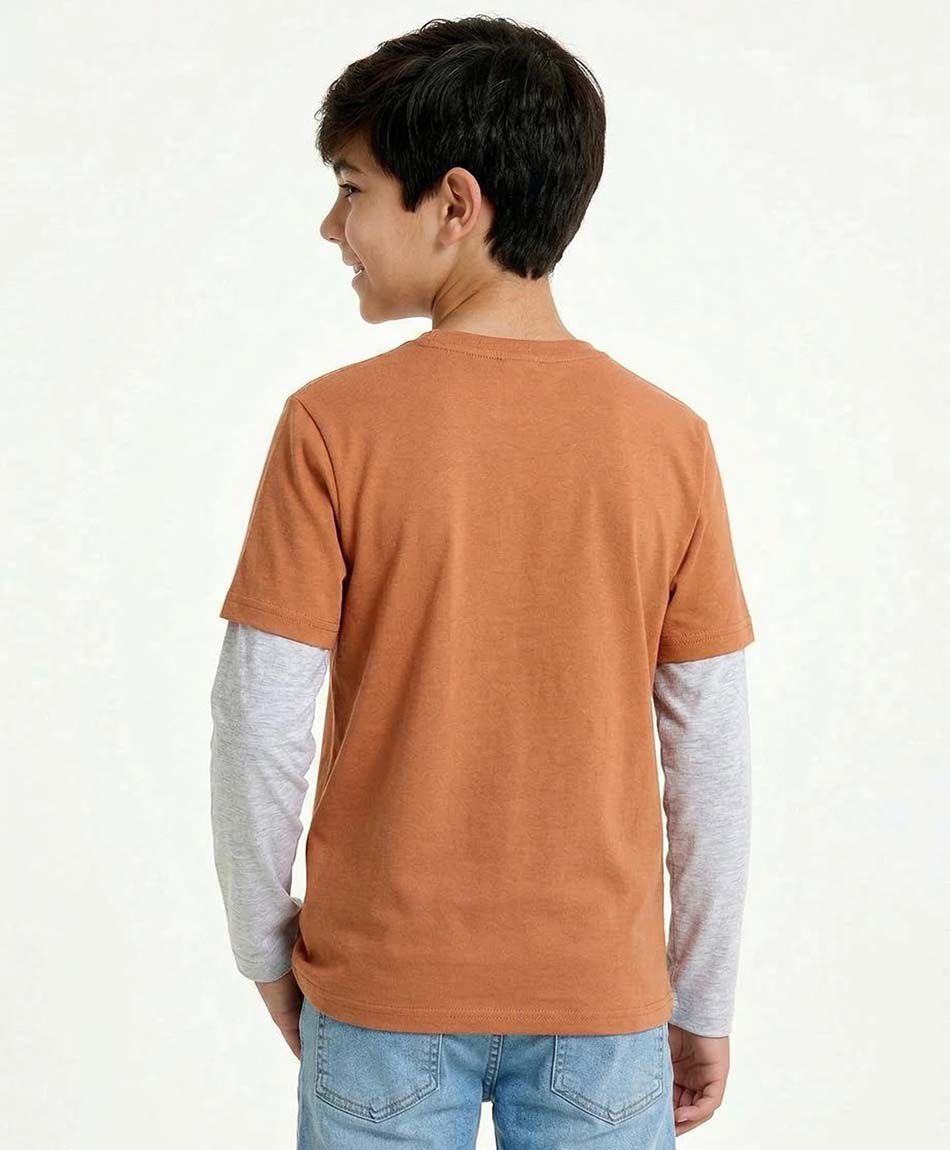 Polera ni&ntilde;o estampado skate