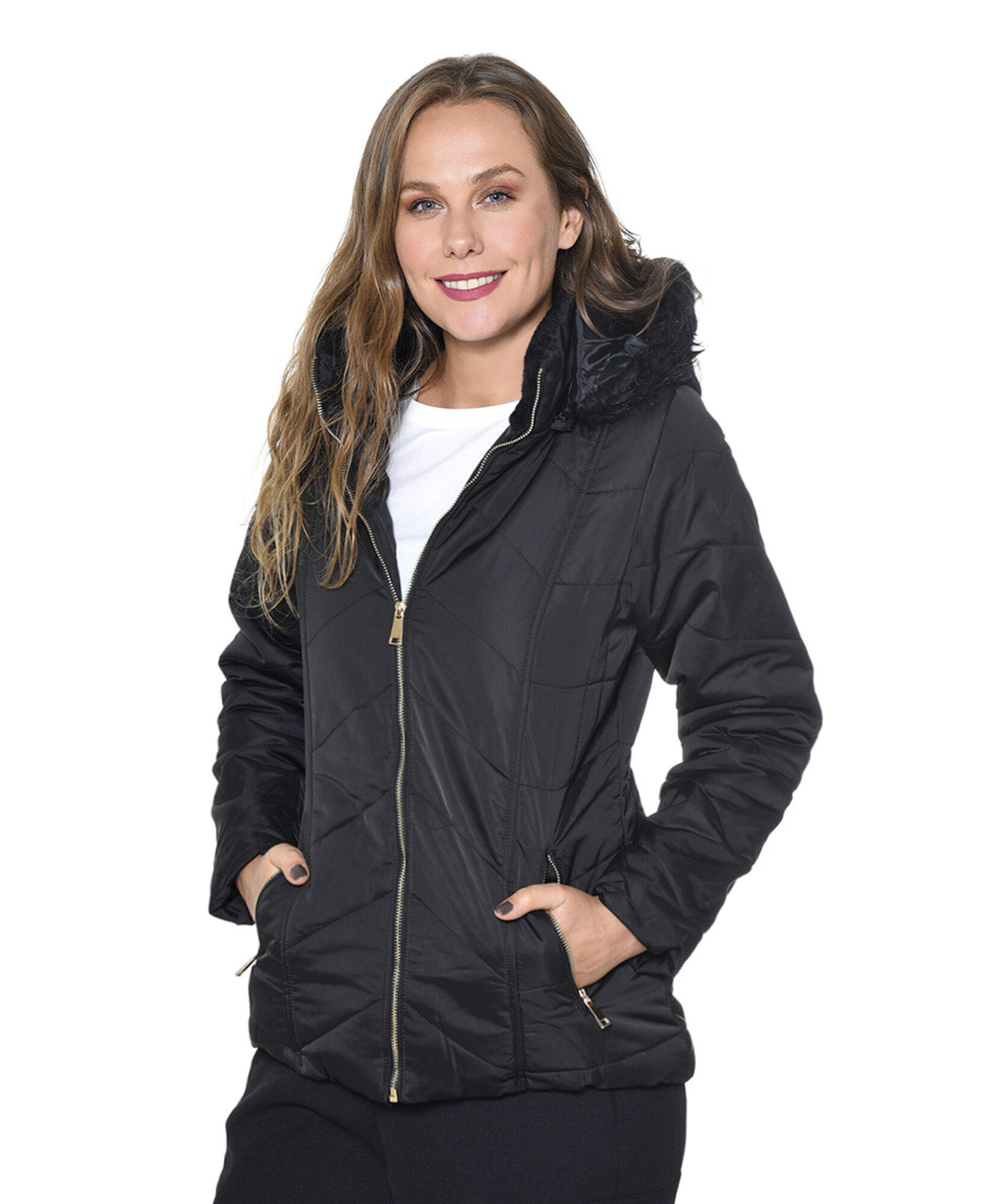 Parka corta gorro peludo Parka corta gorro peludo