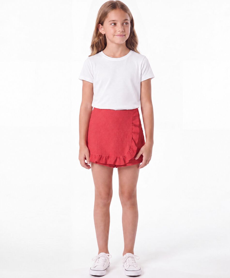 Falda ni&ntilde;a short textura