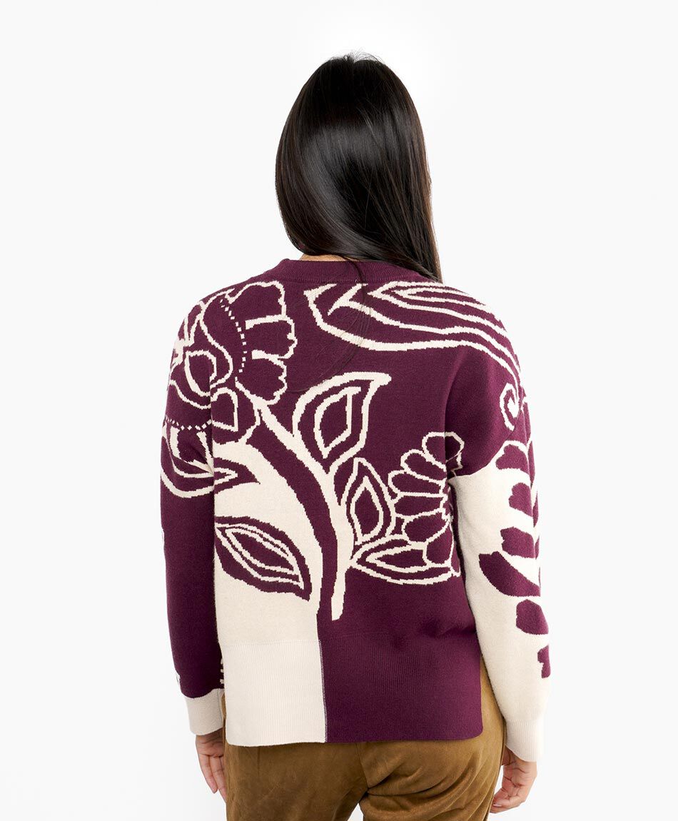 Sweater mujer dise&ntilde;o bot&aacute;nico