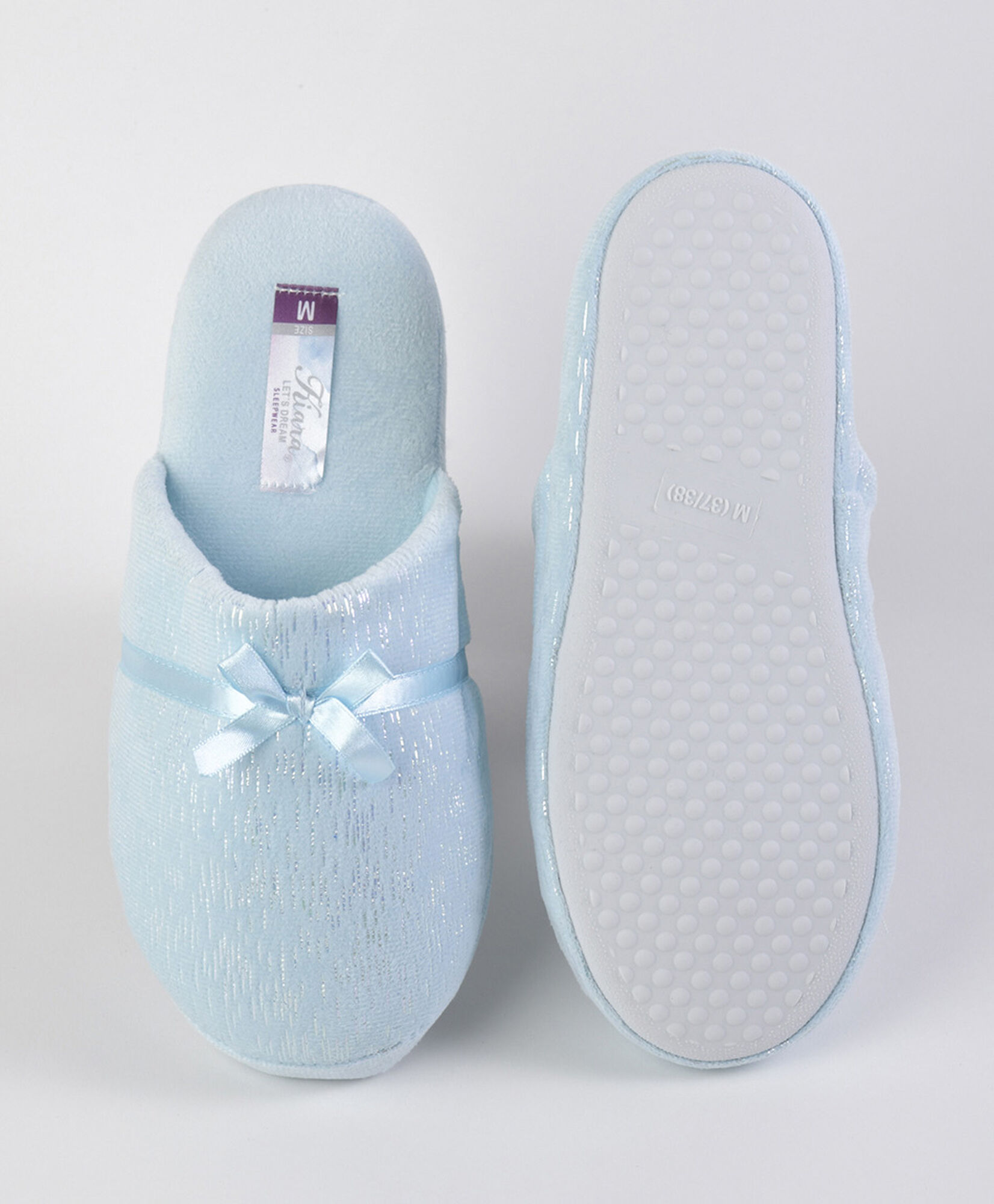 Pantufla mujer lazo brillante Pantufla mujer lazo brillante