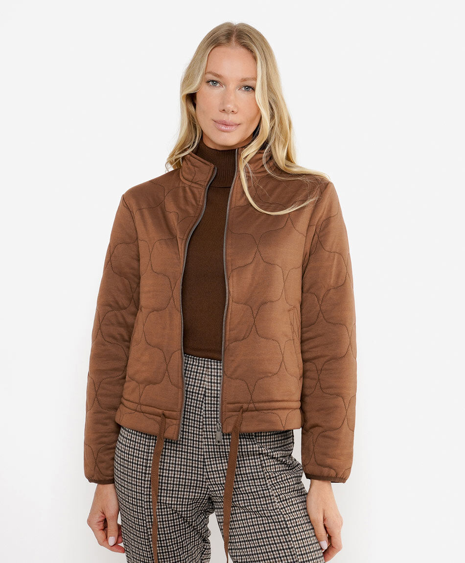 Chaqueta mujer bomber chocolate
