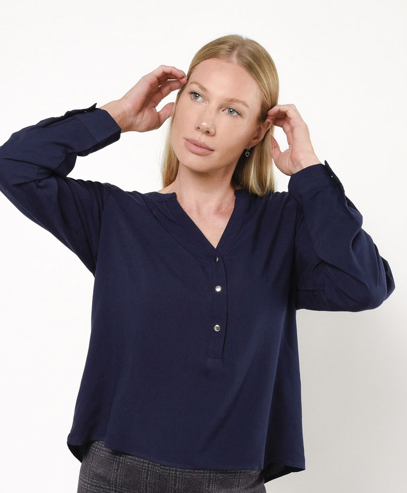 Blusa mujer triple botón Blusa mujer triple botón