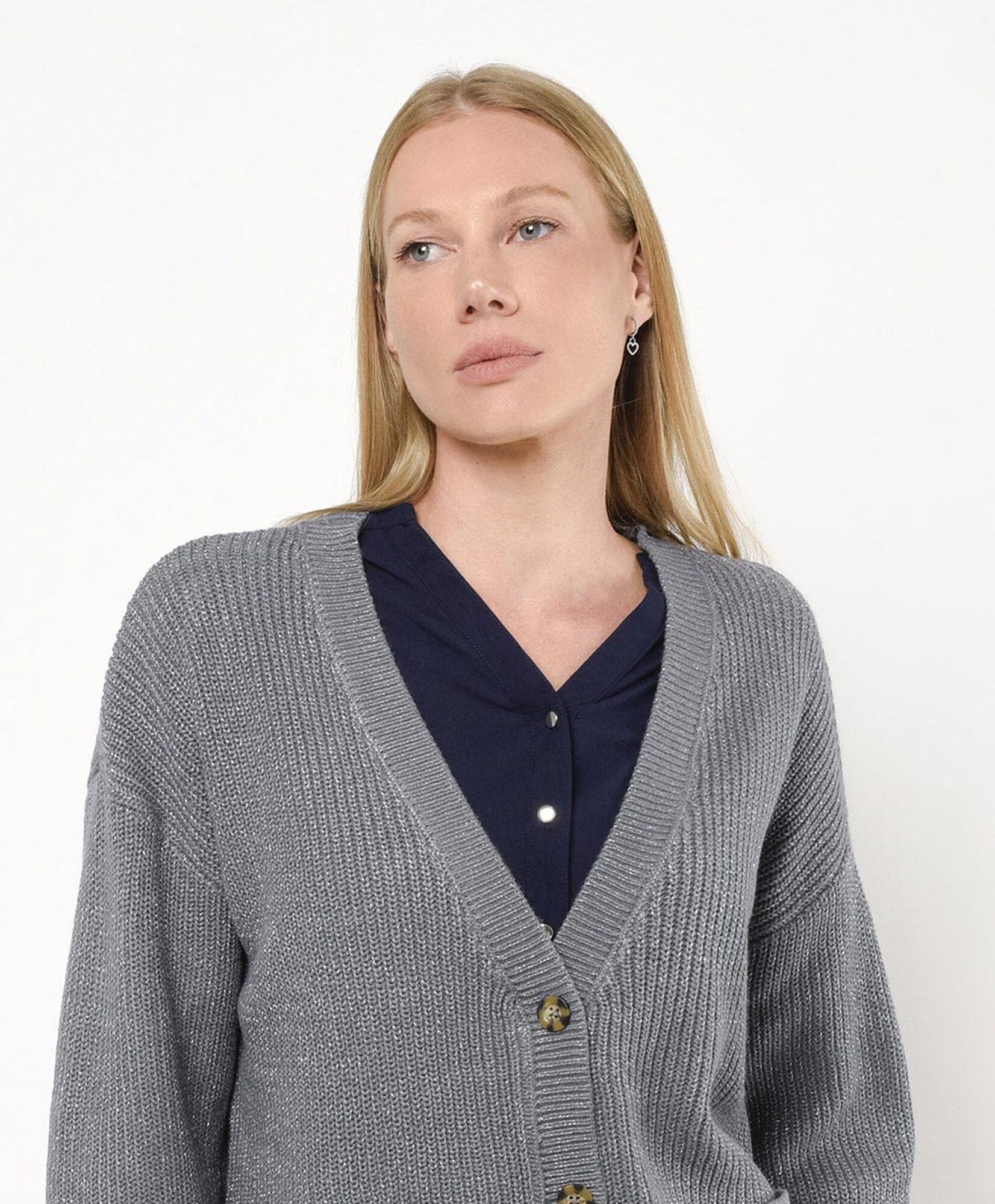Cardigan mujer brillos bolsillos Cardigan mujer brillos bolsillos