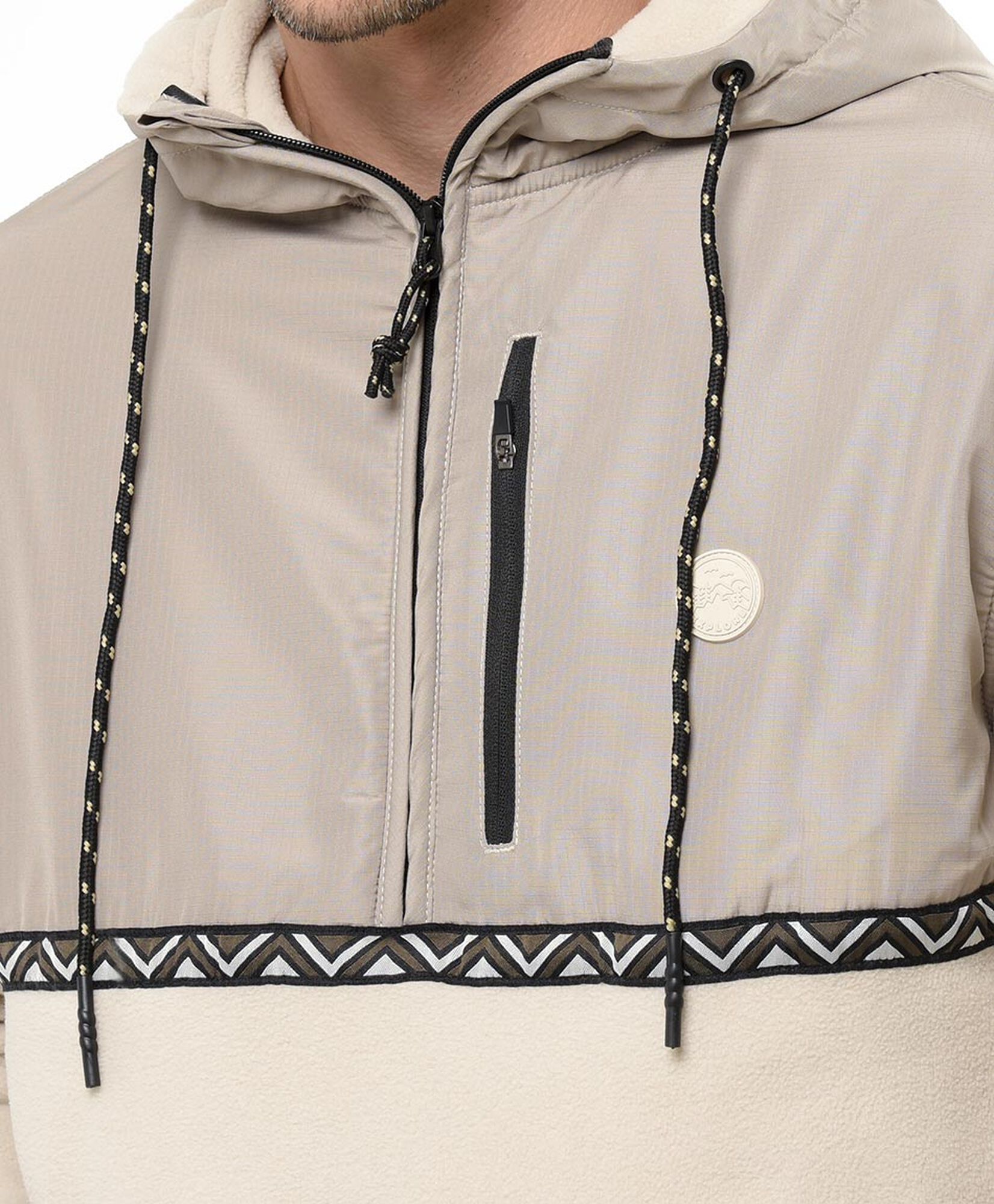 Chaqueta hombre mix medio cierre Chaqueta hombre mix medio cierre