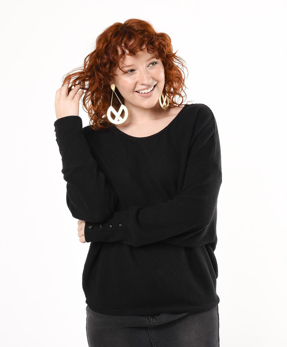 Sweater mujer acanalado
