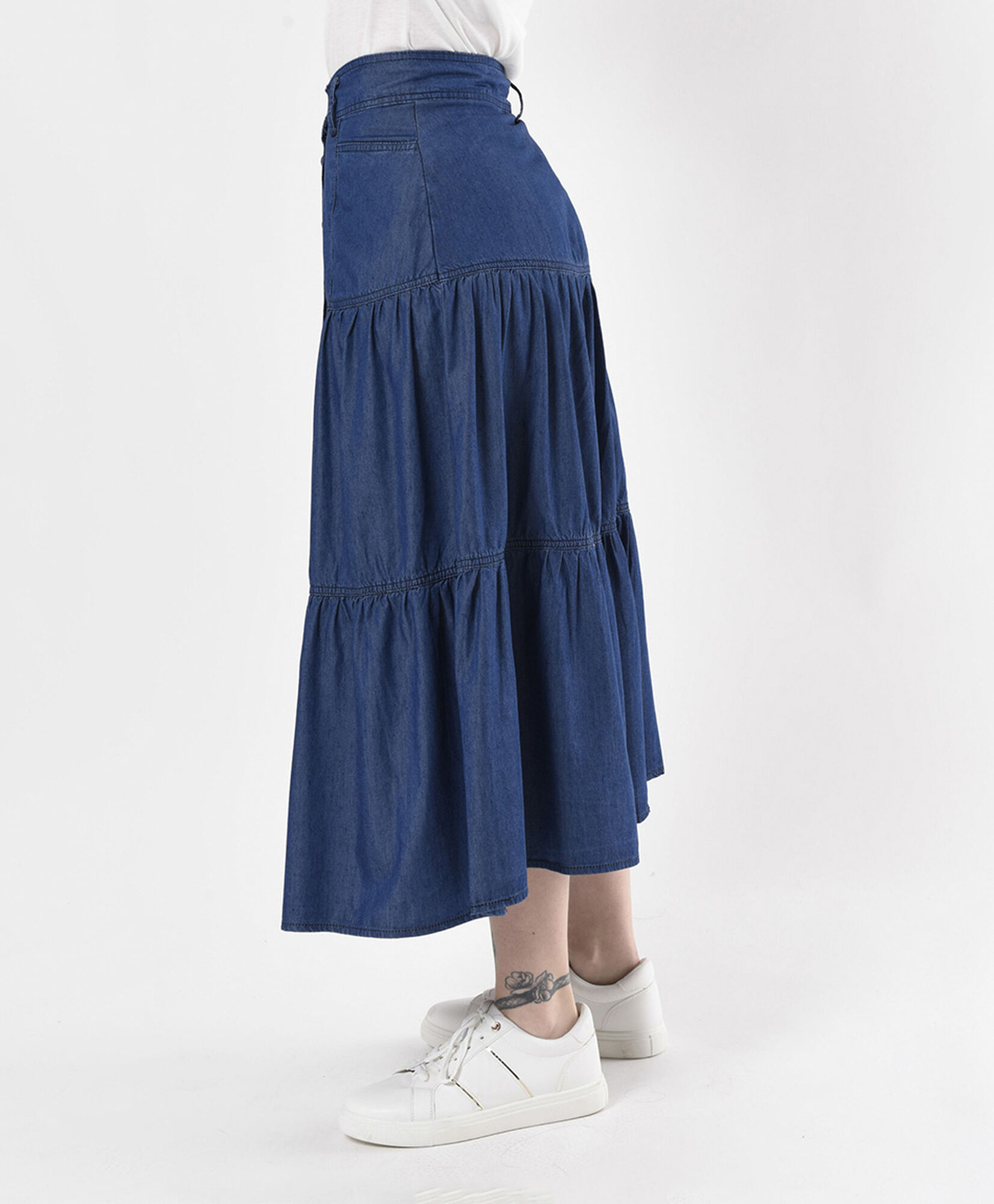Falda larga mujer costuras y pinzas Falda larga mujer costuras y pinzas