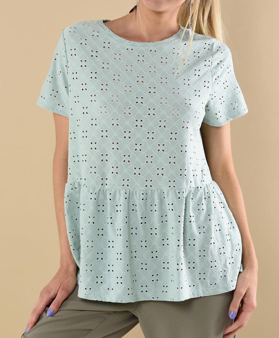 Polera manga corta cuello redondo