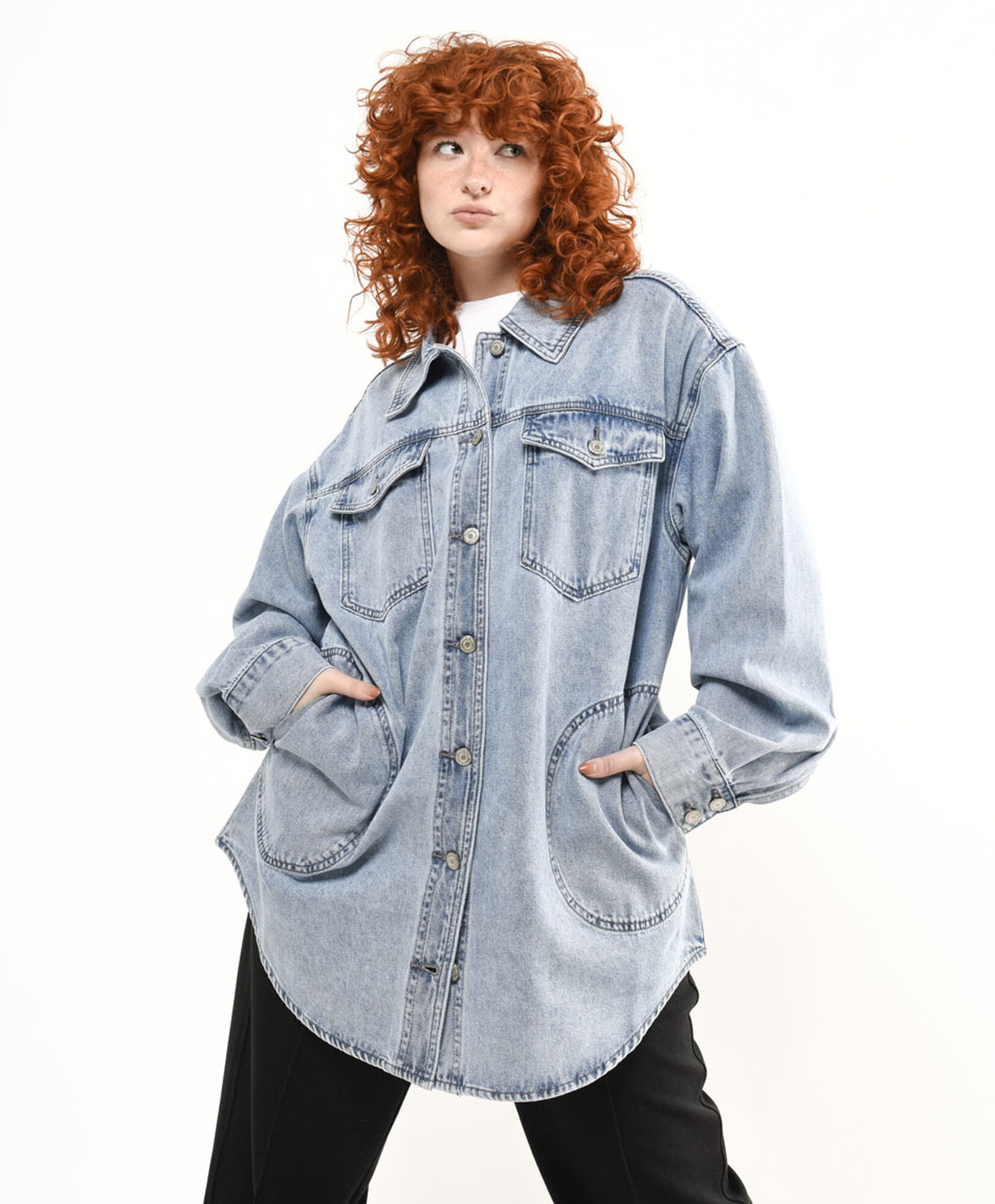 Chaqueta mujer denim larga Chaqueta mujer denim larga