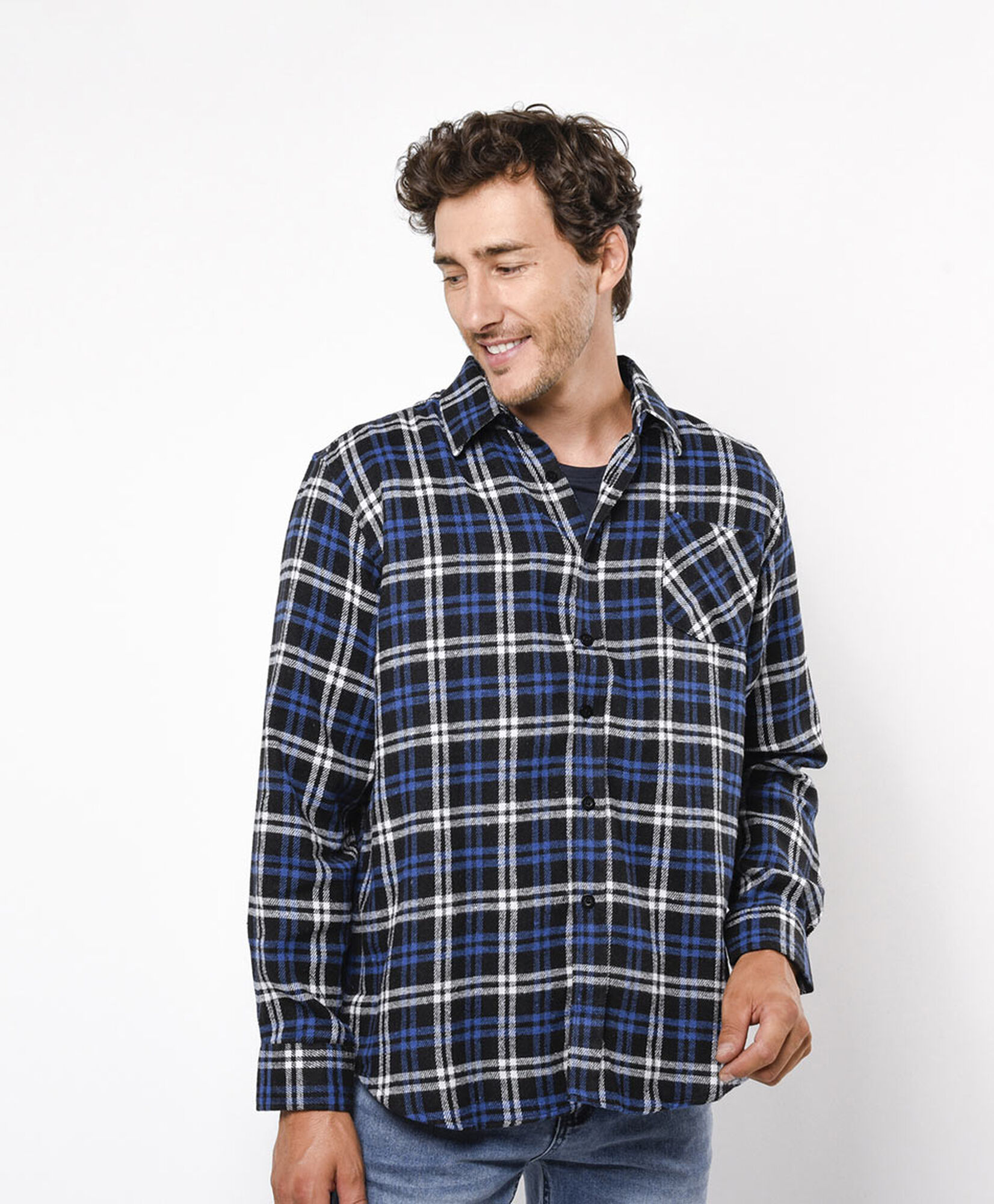 Camisa hombre leñadora azul Camisa hombre leñadora azul