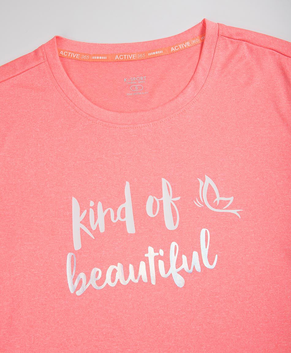 Polera deportiva mujer coral