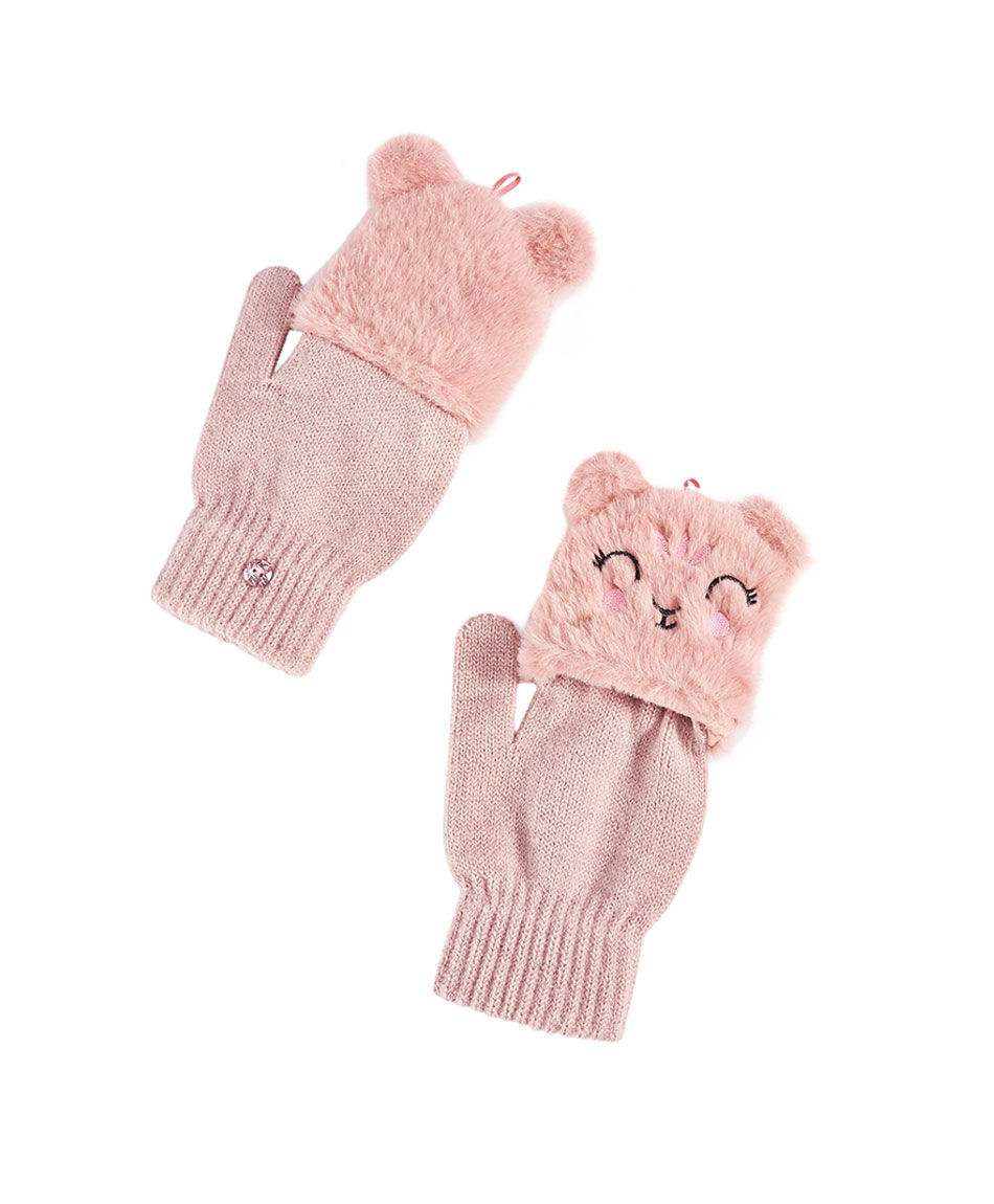 Guantes ni&ntilde;a dise&ntilde;o gatuno