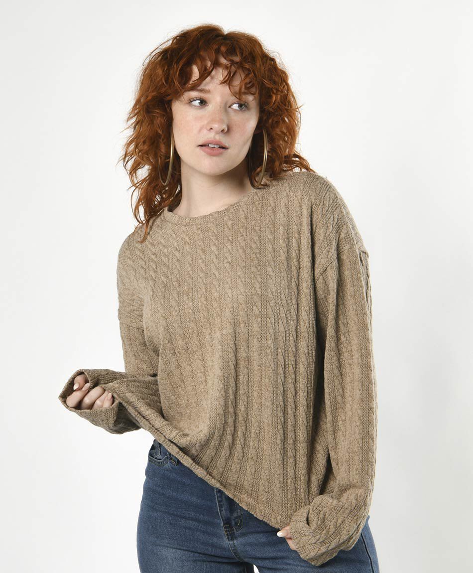 Sweater mujer mini trenzas