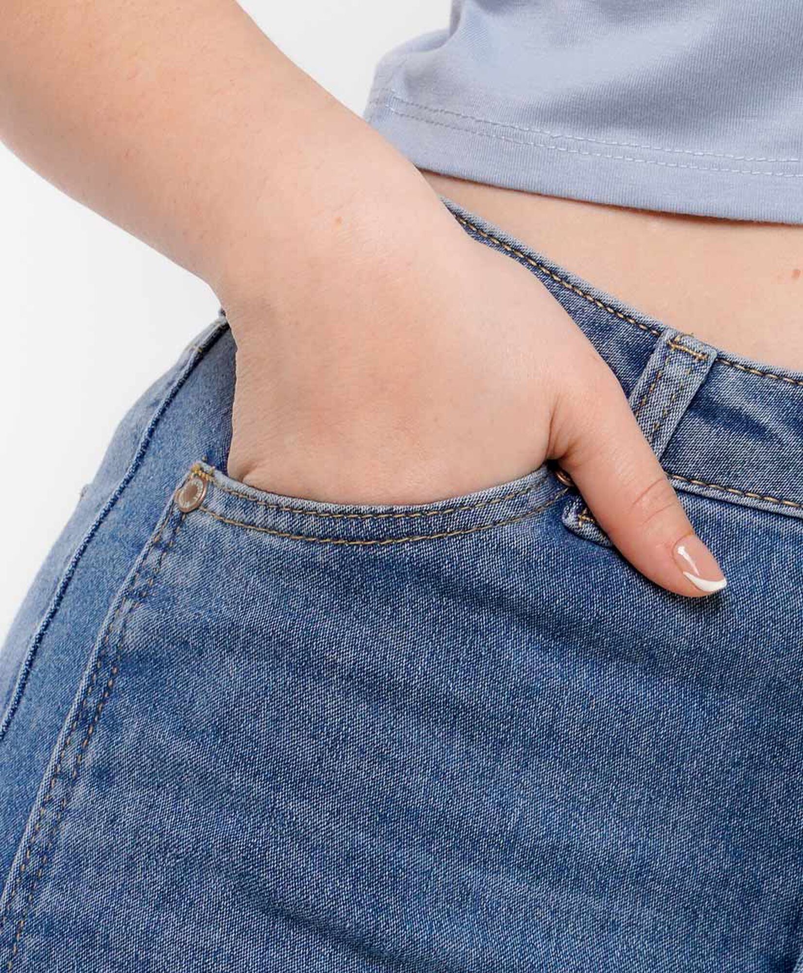 Jeans mujer corte basta wide Jeans mujer corte basta wide