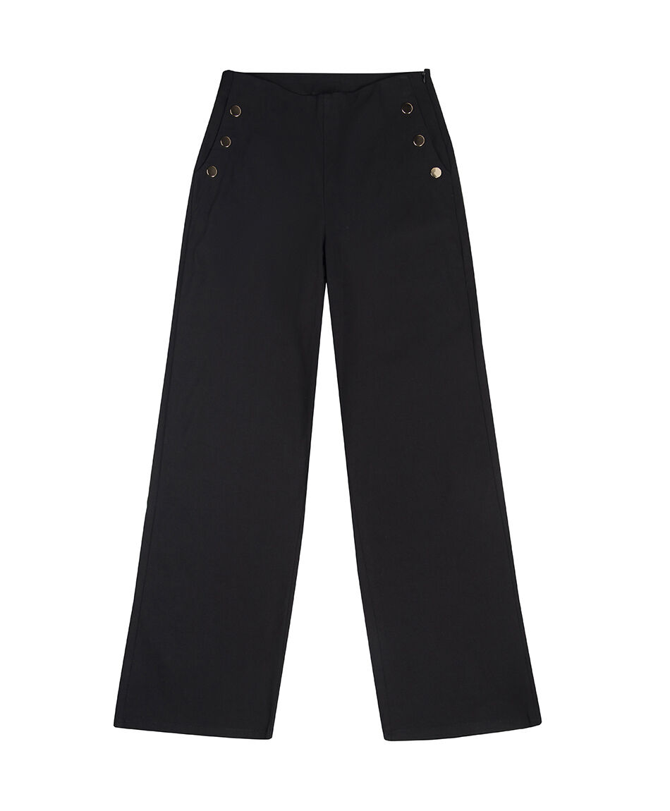 Pantal&oacute;n mujer botones wide