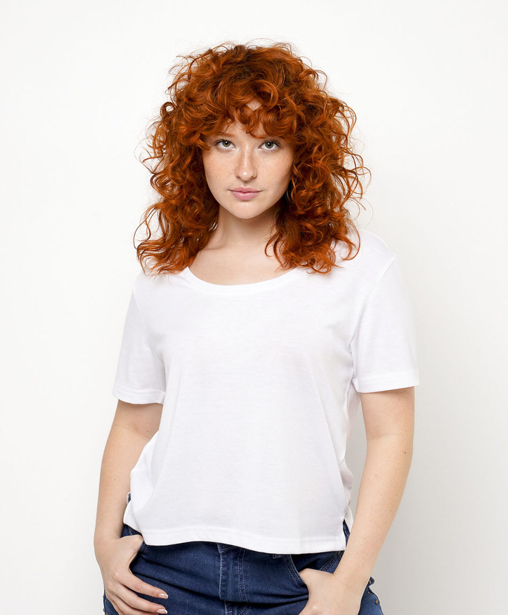 Polera mujer crop blanco Polera mujer crop blanco