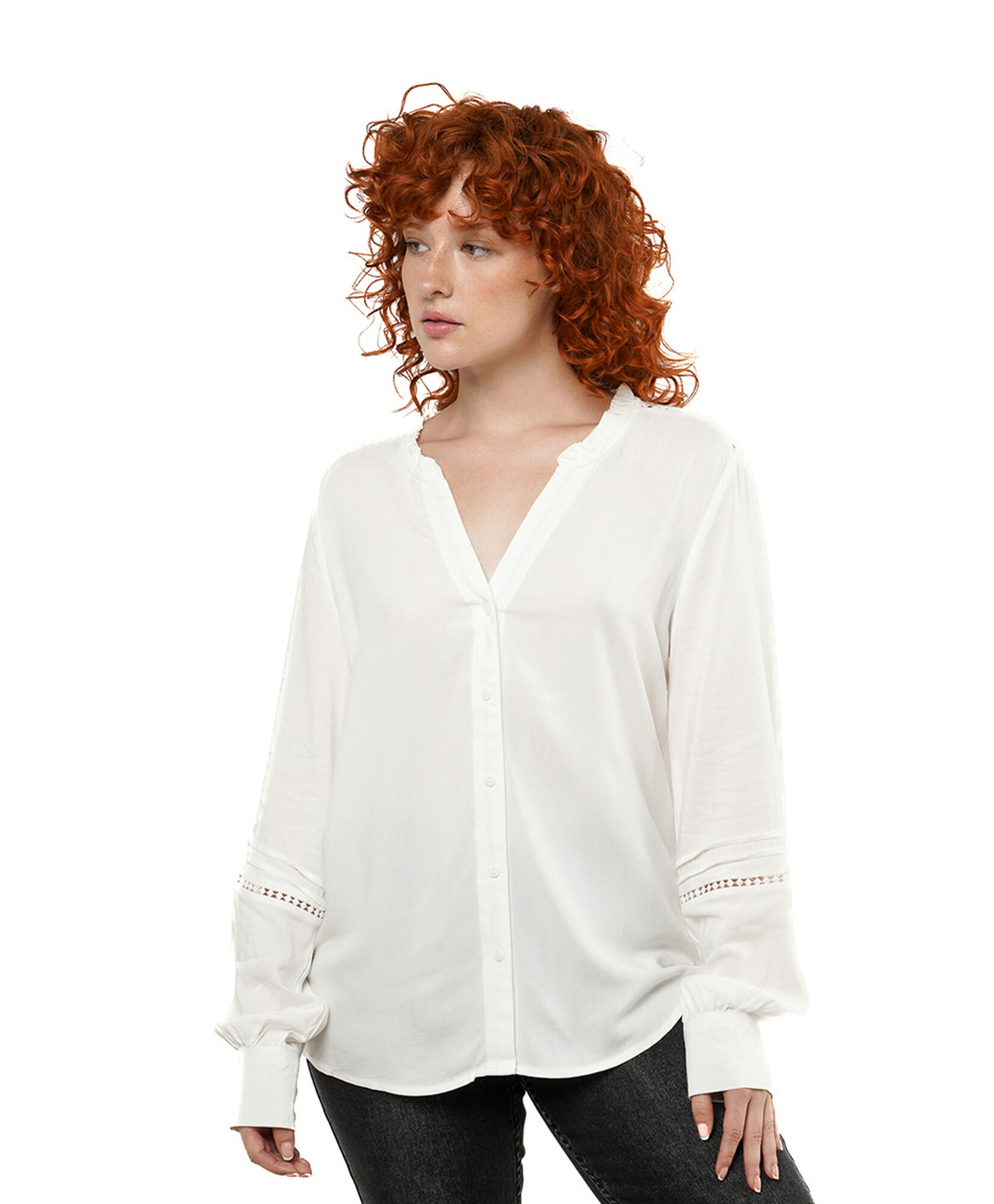 Blusa mujer vuelo cuello Blusa mujer vuelo cuello