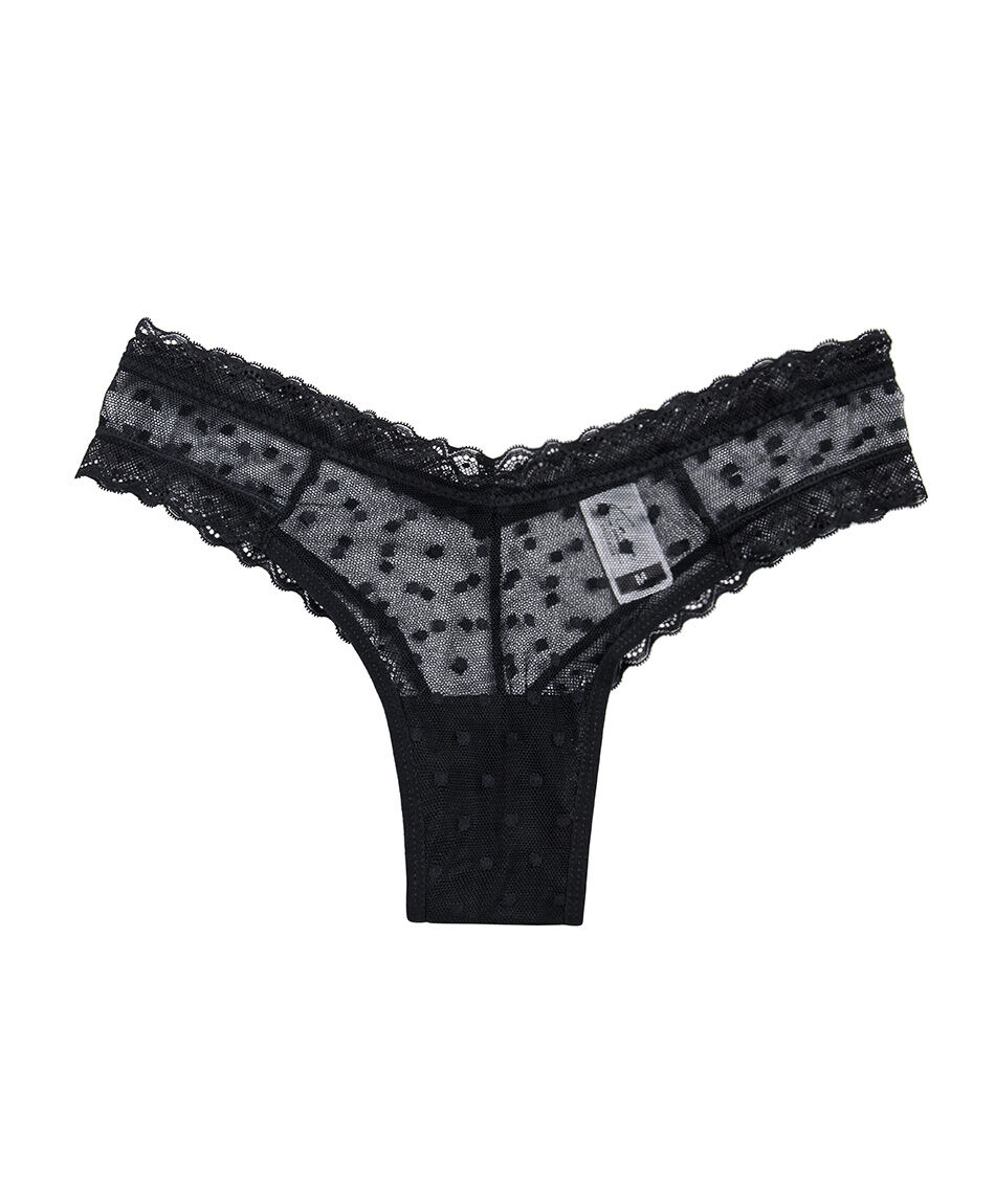 Tanga mujer puntos mesh