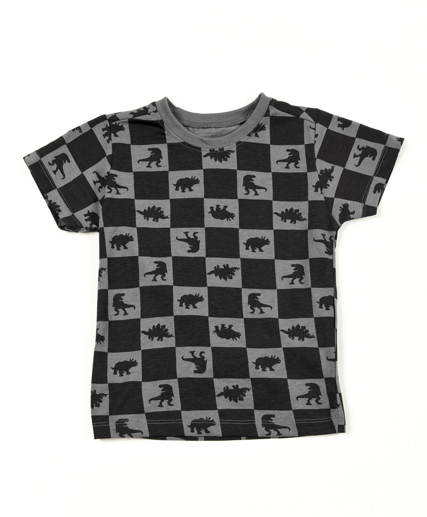 Polera bebé cuadros dinosaurios Polera bebé cuadros dinosaurios