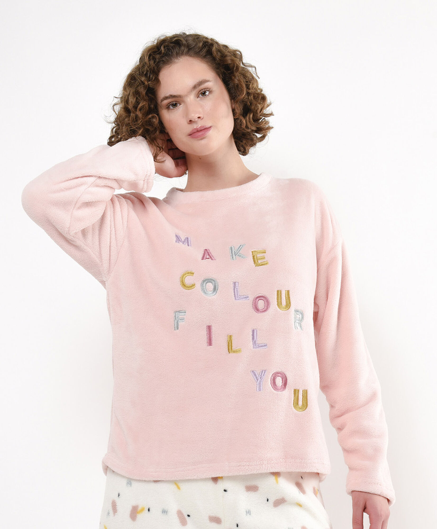 Pijama mujer polar letras y print Pijama mujer polar letras y print