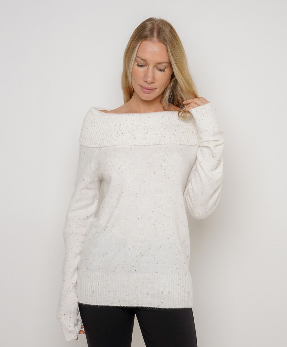 Sweater mujer cuello ancho