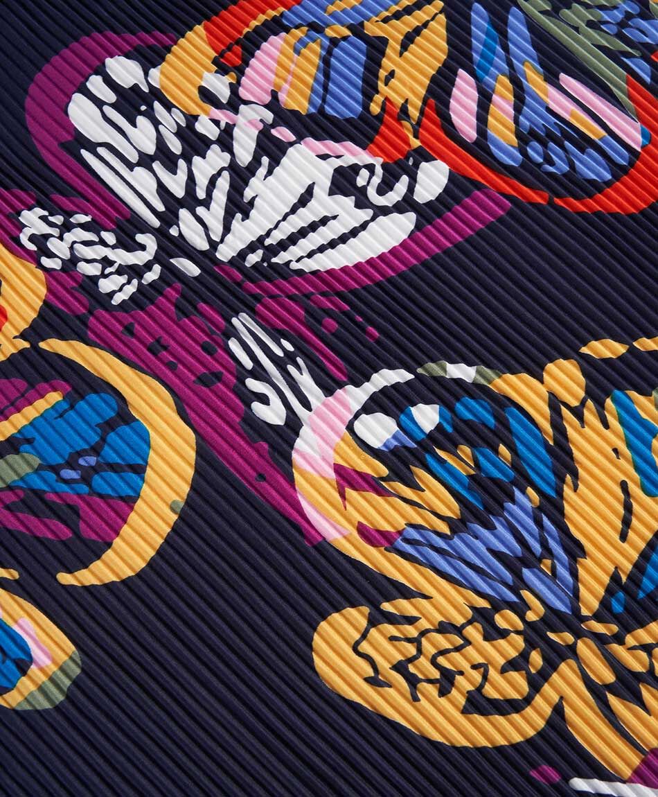Set pa&ntilde;uelo + aros mujer print mix