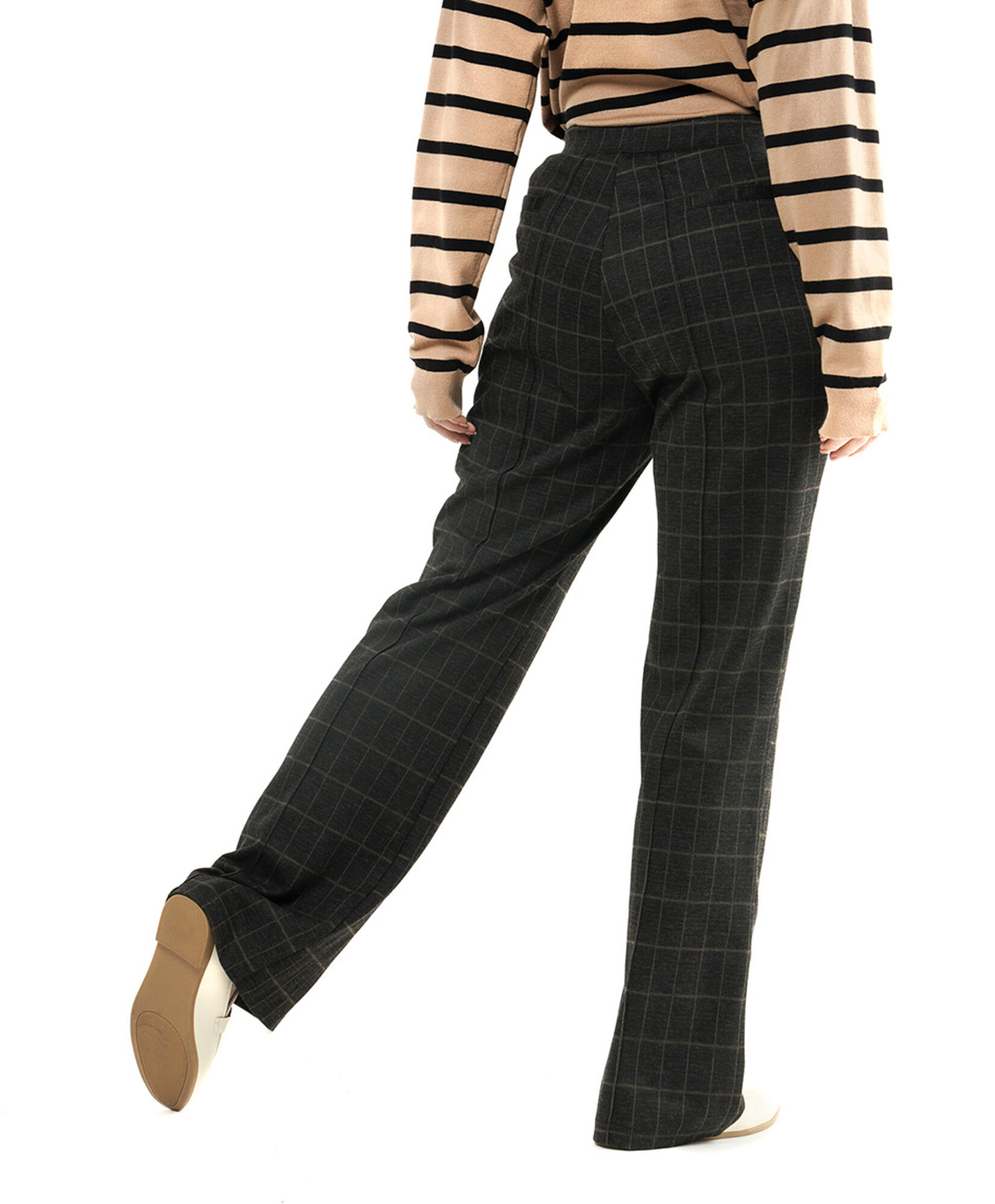 Pantalón mujer jacquard cuadros Pantalón mujer jacquard cuadros