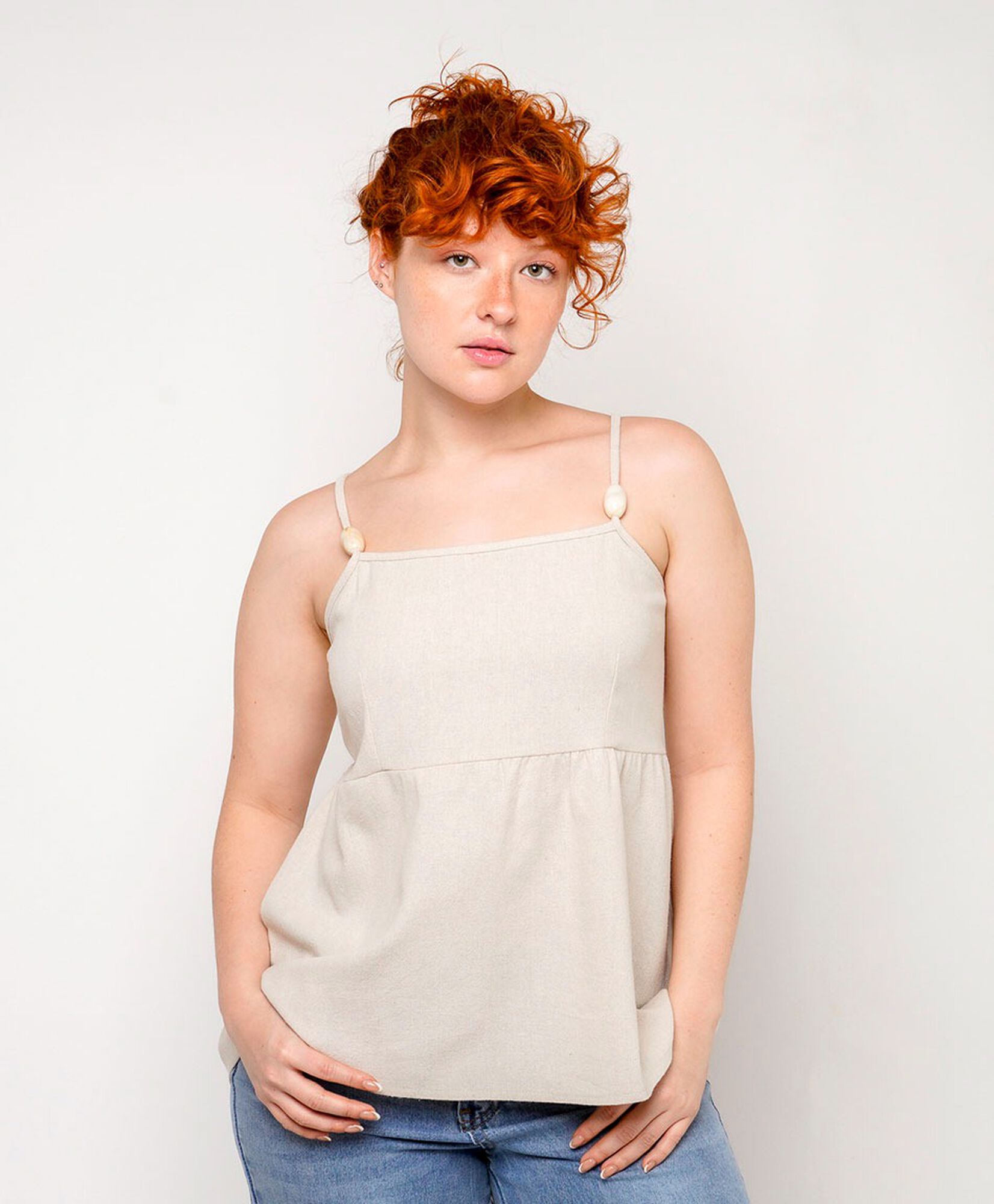 Blusa mujer accesorio lino Blusa mujer accesorio lino