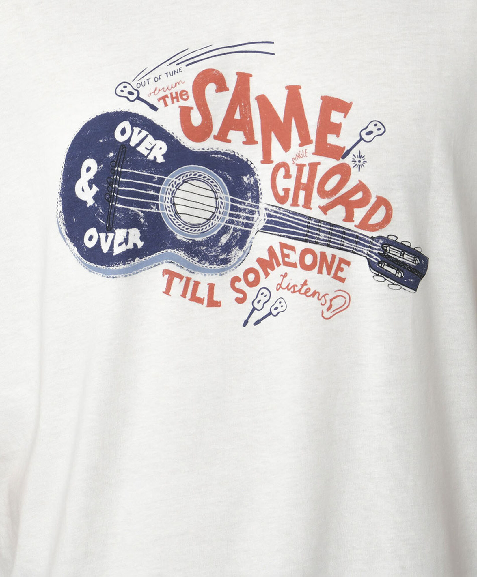 Polera hombre frase guitarra Polera hombre frase guitarra