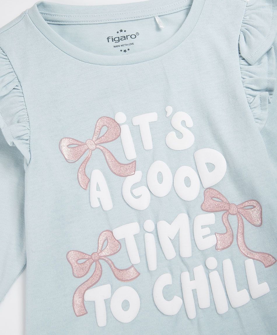 Polera beb&eacute; manga larga frase