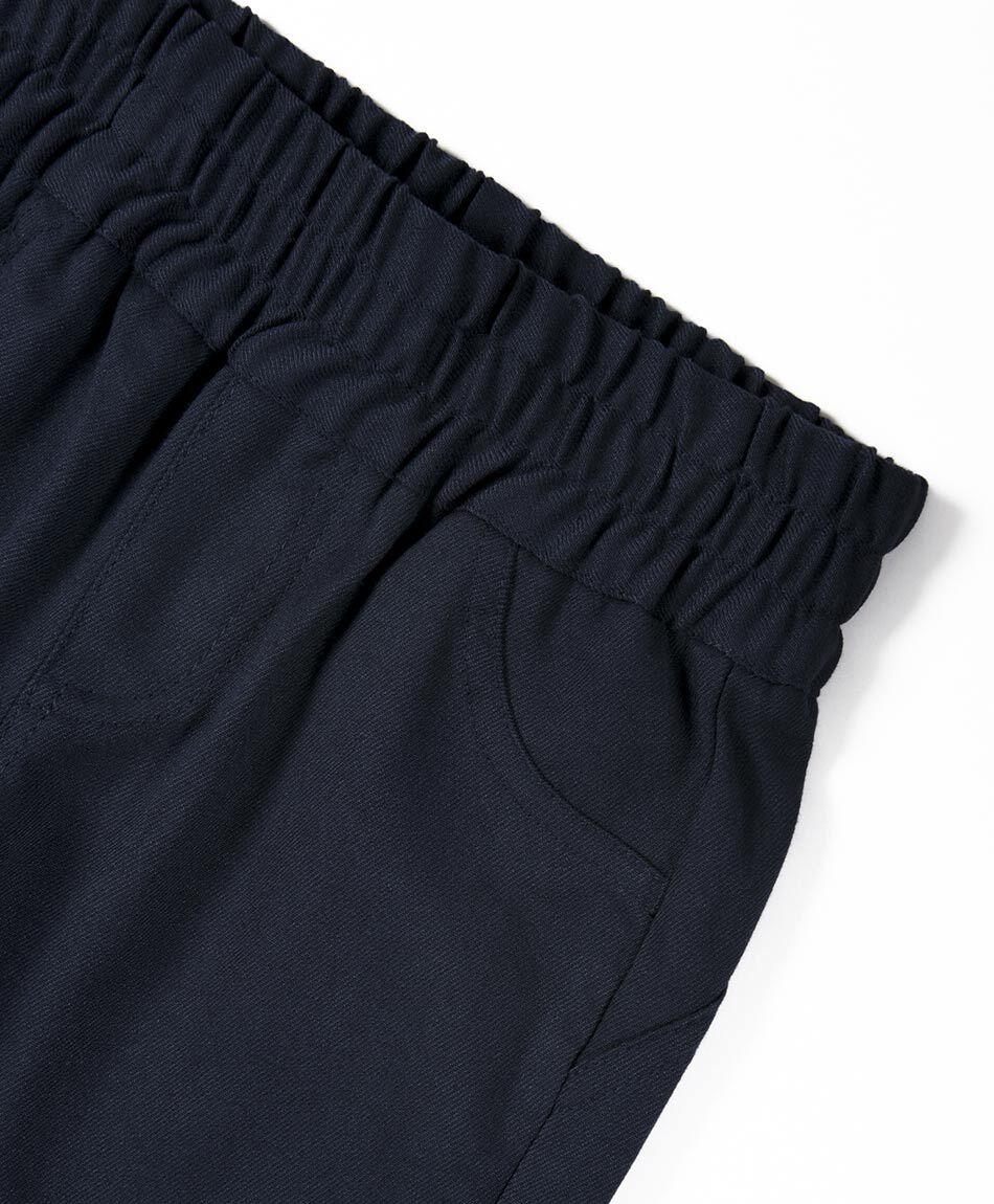 Pant escolar azul con bordado