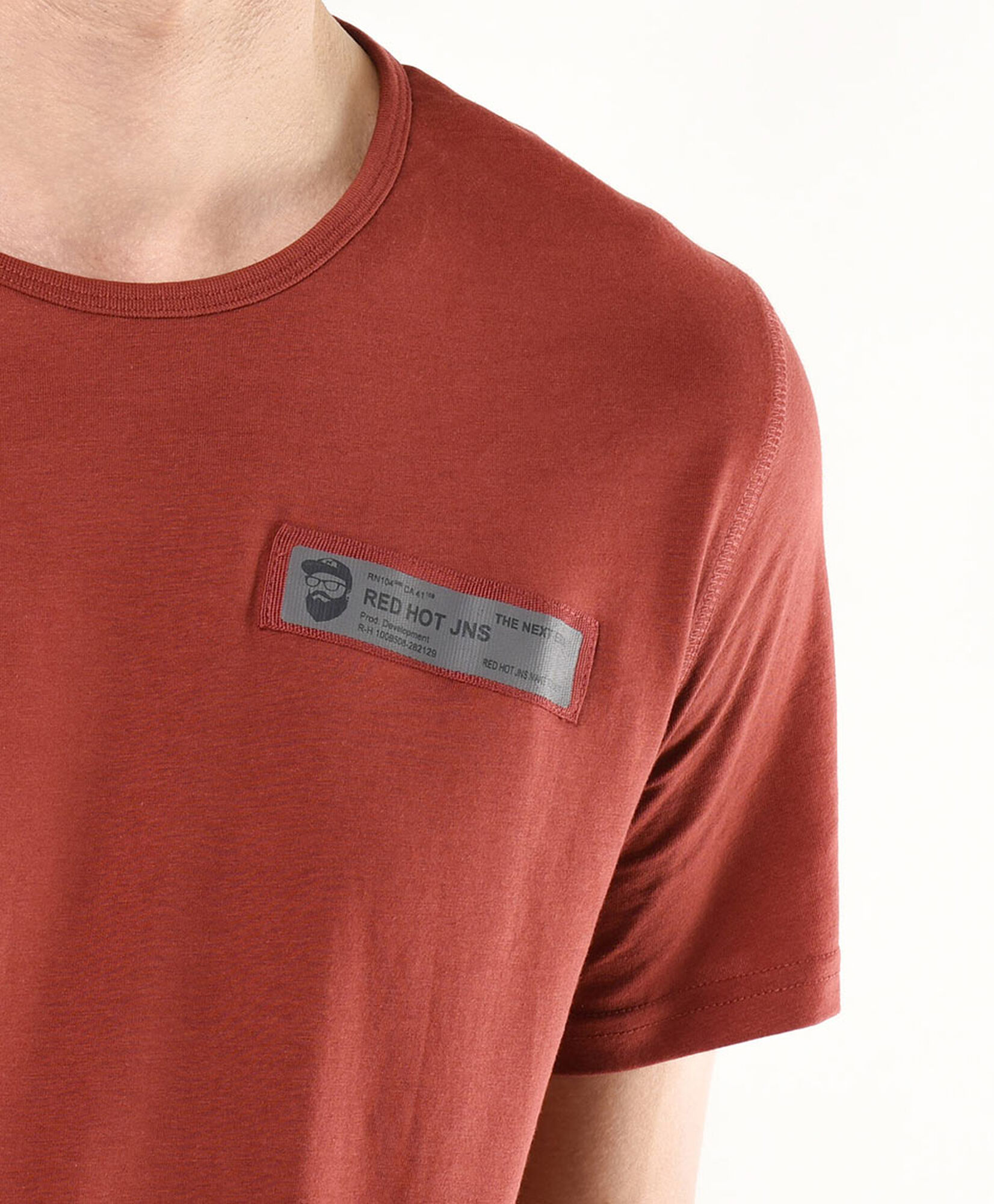 Polera hombre lisa colores parche Polera hombre lisa colores parche