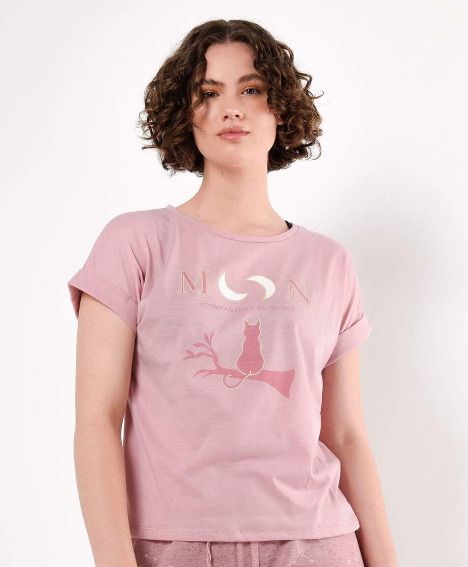 Pijama mujer capri gato