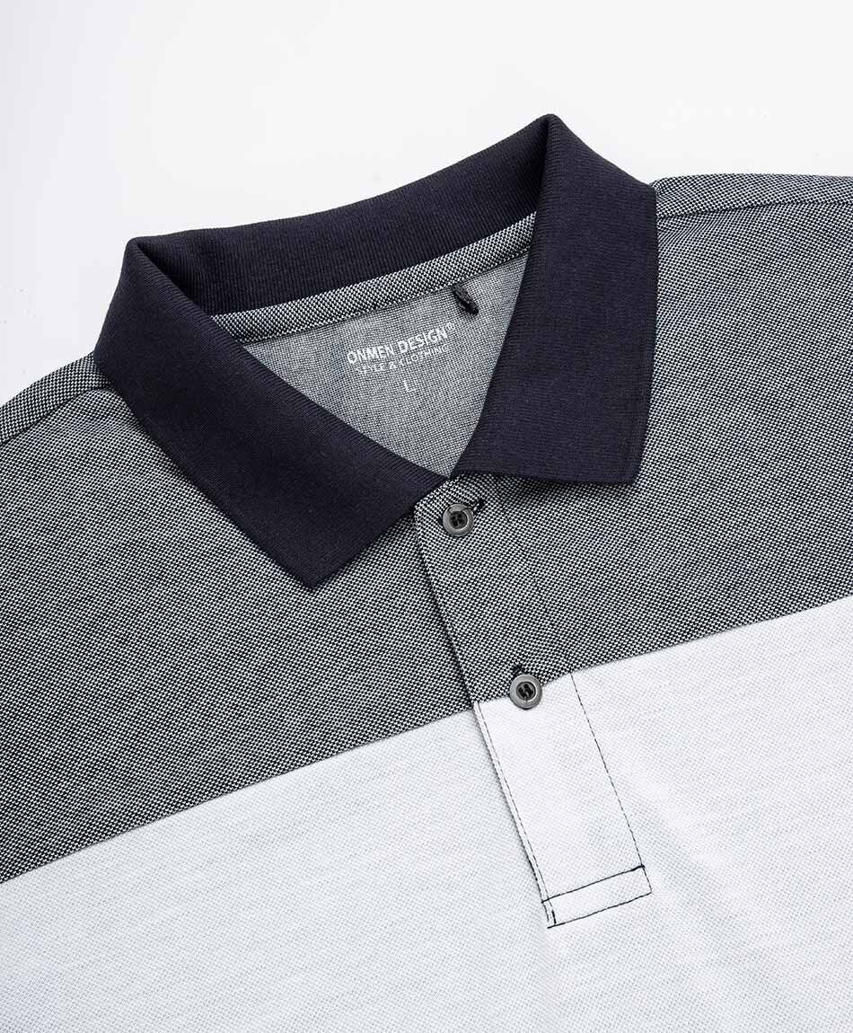 Polera hombre cuello polo grey and black