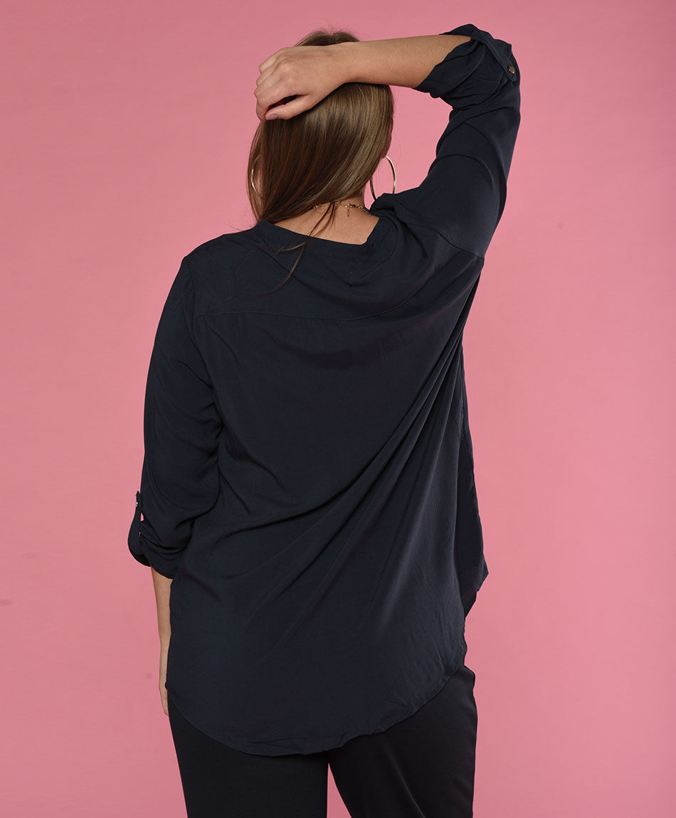 Blusa cuello mao