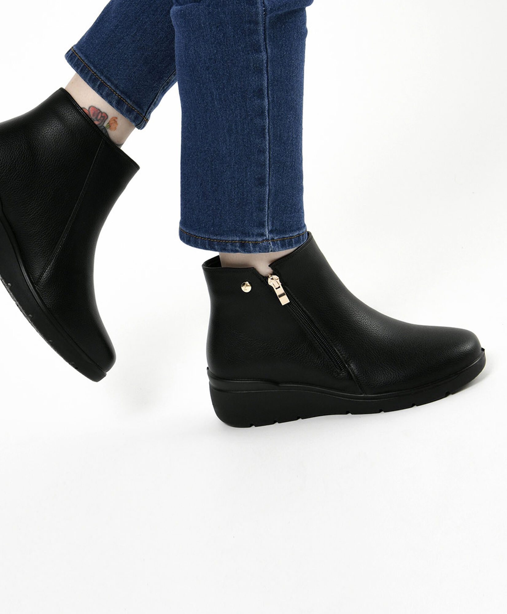 Botín mujer liso cierre Botín mujer liso cierre