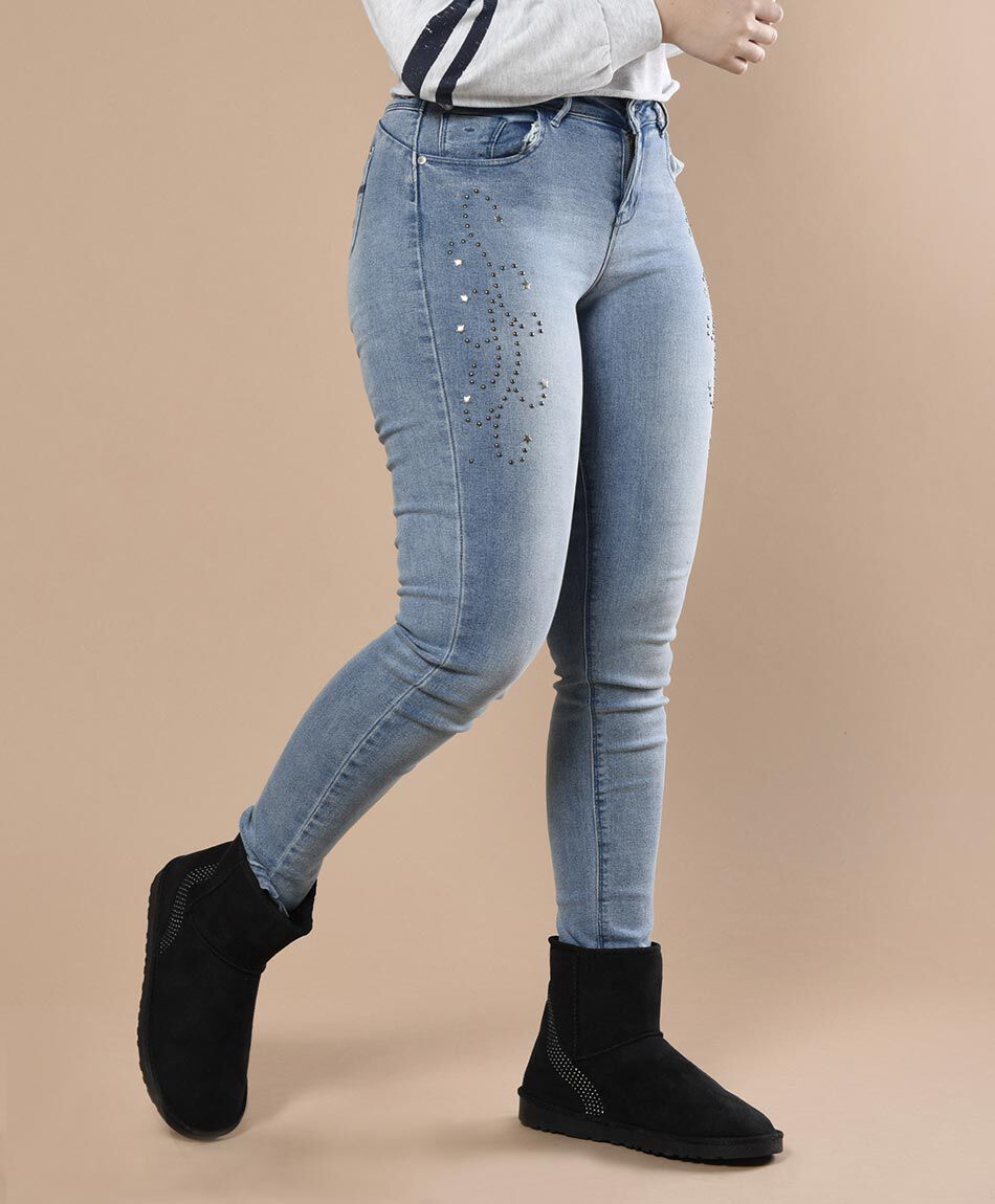 Jeans tiro alto skinny fit