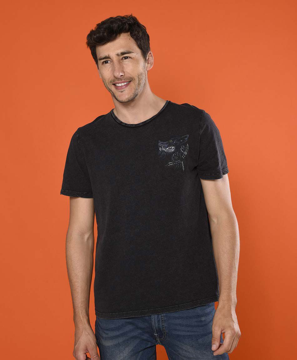 Polera manga corta cuello redondo