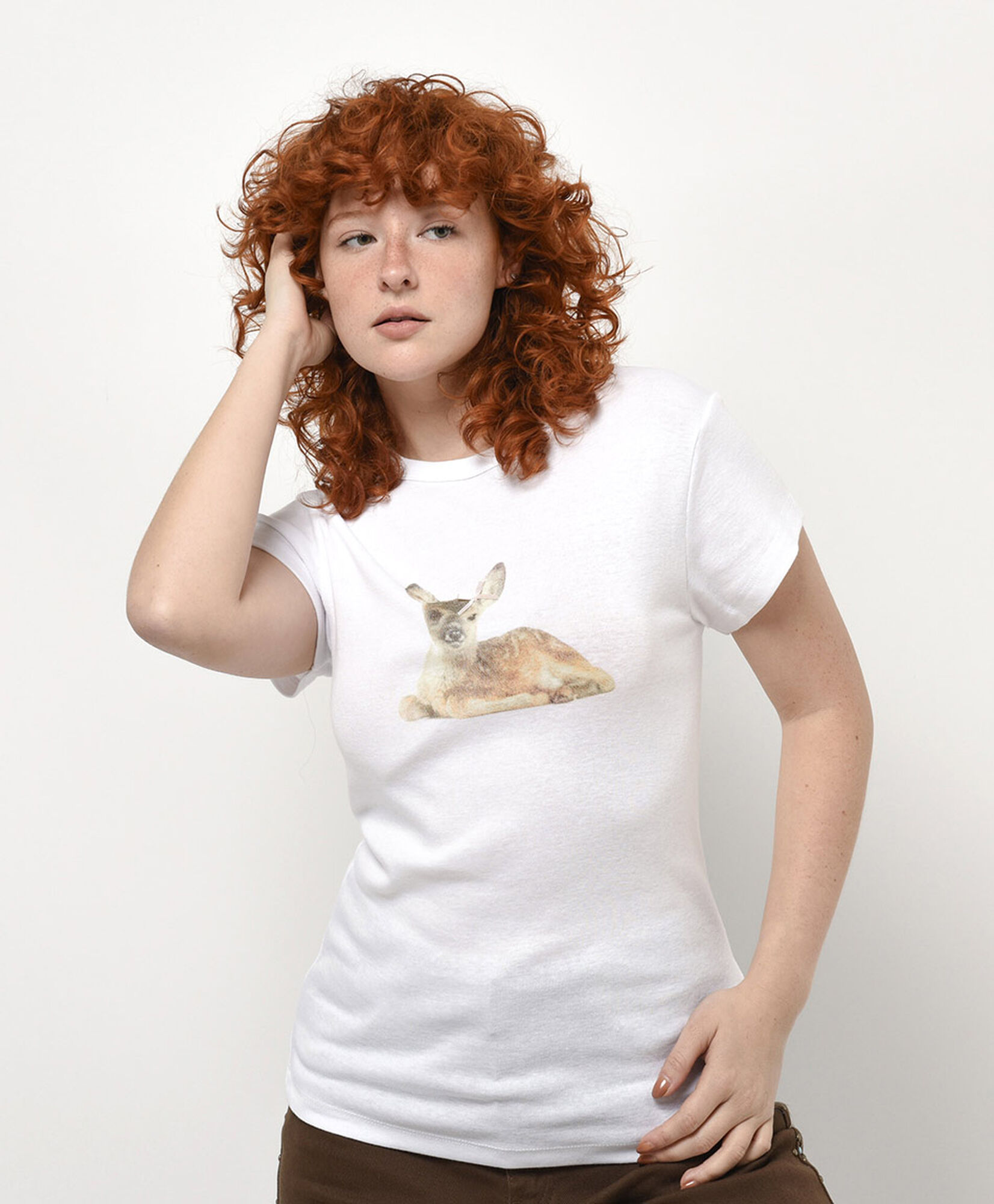 Polera mujer estampado ciervo Polera mujer estampado ciervo
